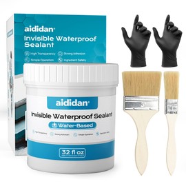 Invisible Waterproof Sealant, Water- Based, Clear Waterproof Coating, Transparent Waterproof Glue Anti-Leakage Agent for roof & Walls, Indoor and Outdoor Liquid Waterproof Paint Adhesive (32 floz)