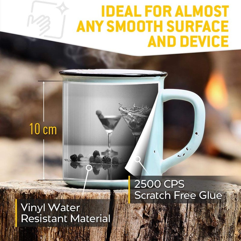 2 x 10cm Square Vinyl Stickers - Cocktail Drinks Beverage