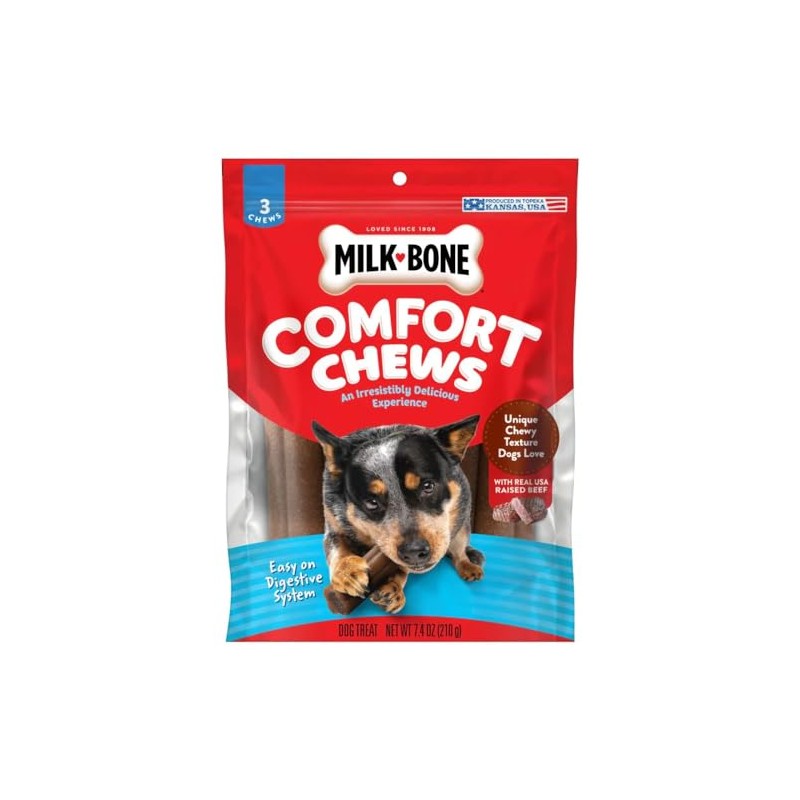 Milk-Bone Comfort Chews, Dog Chews with Unique Chewy Texture and