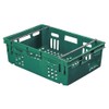 Stack And Nest Bin, 23-3/4 In L, Green