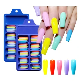 Dolores 100 Tips Uñas Postizas Adheribles Nails Art Coffin Ballerina