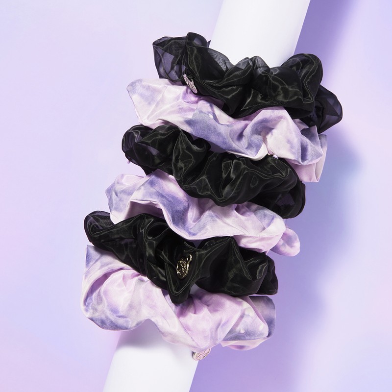 Philimili Fili Milli x Lisle Scrunchy Hair Band Black/Purple (2