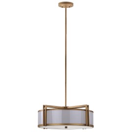 Safavieh Lighting Collection Orb Antique Gold 45.9-inch Drum Pendant Light