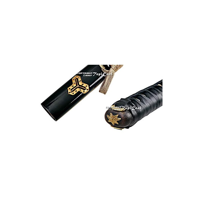 Munetoshi Handmade Kill Bill Bill's Samurai Katana Sword w/Stand &