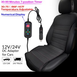 XUKEY Universal Car 12-24V Heated Seat Cover Cushion Warmer Pad winter warming Leather