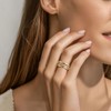 Emibele Stackable Rings for Women, Interlocking Gold Rings Non Tarnish,
