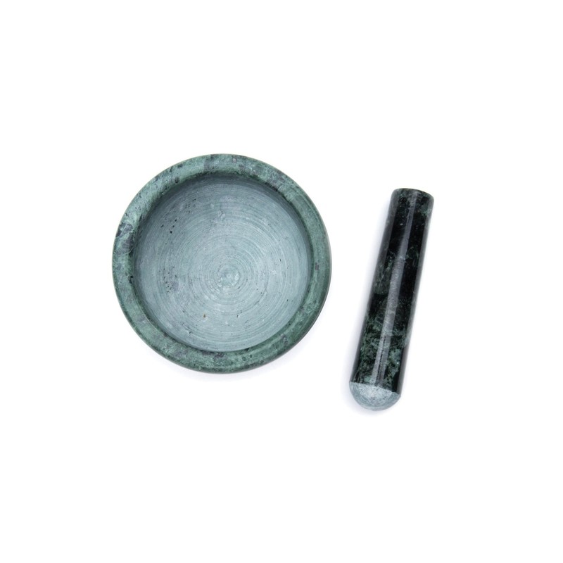 Fox Run Marble Mortar and Pestle, Green, 4"