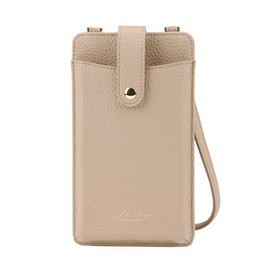 Liz Days Smartphone Shoulder Pouch Shoulder Bag Smartphone Women's 2-Way Pouch Wallet Lightweight Mini (Gray Beige)