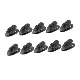 BIUDECO 10pcs Rotate Earphone Cable Clip for Headphones Lightweight Winding Mount for Clothing for Earphones and Headsets Black