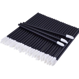Juego de 100 brochas desechables para labios, pintalabios, aplicador de pintalabios, herramienta de maquillaje, color negro