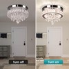 YPQXYHDA Dimmable Crystal Ceiling Light,11.8" Modern Crystal Chandeliers LED Flush