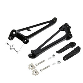TCT-MOTORPARTS Rear Footrest Bracket Passenger Foot Pegs Set Fit For YAMAHA YZF R1 YZFR1 Black 2009 2010 2011 2012 2013 2014