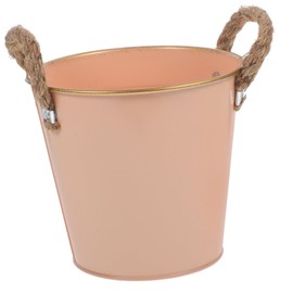 Kisangel Vintage Style Iron Flower Bucket Plant Storage Organizer Retro Flowerpot Desktop Decor