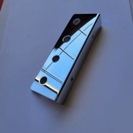 del toro hydraulics LOWRIDER HYDRAULICS SWITCH PLATE /PANEL 4 HOLE SHOW CHROME  BRAND NEW