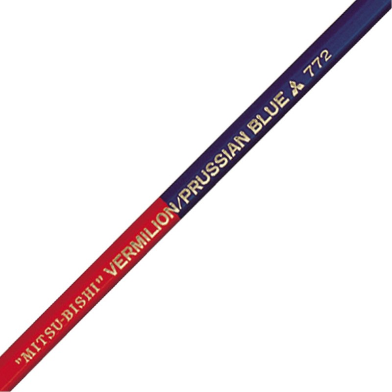 Mitsubishi Pencil No. 772 Colored Pencils, Red Indigo 5:5, Hexagonal