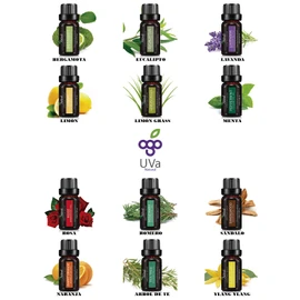 Kit de 4 kit de aceite escenciales aromaterapia, humificador, vaporizador, Masajes difusor de aromas, esencias, velas, SPA, set aceites Caja de Regalo (Rosa, Limon, Limon Grass, Lavanda, Bergamota, Arbol de Te, Menta, Naranja, Sandalo, Romero, Ylang Ylan