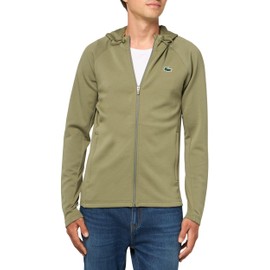 Lacoste Men's SPORT Breathable Sport Track Jacket, Khaki/Khaki, Large