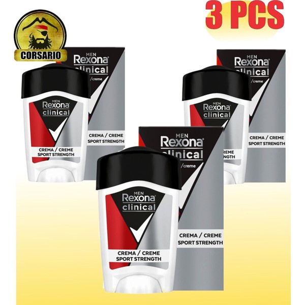 Rexona Sports Strength Antiperspirant Cream 48 Grs DEO STICK-PACK X3