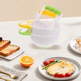 Mash and Serve Bowl, 2 Sets Food Masher Bowl Food Mill Bowl Portable Food Masher Maker for Baby Food
