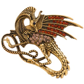 Dragon Brooch Exquisite Rhinestone Enamel - Brooches for Women Men Creative Fashion Crystal Lapel Pin Animal Zodiac Badges Pins Couple Jewelry Gift UB7635