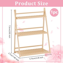 OLYCRAFT Wheat Miniature Doll Furniture Pot Plant Shelf Holders Model Mini Plastic Plant Shelf Minilhouse Furniture Accessories for Miniature House Decoration Accessory - 2.3x1x3 inch