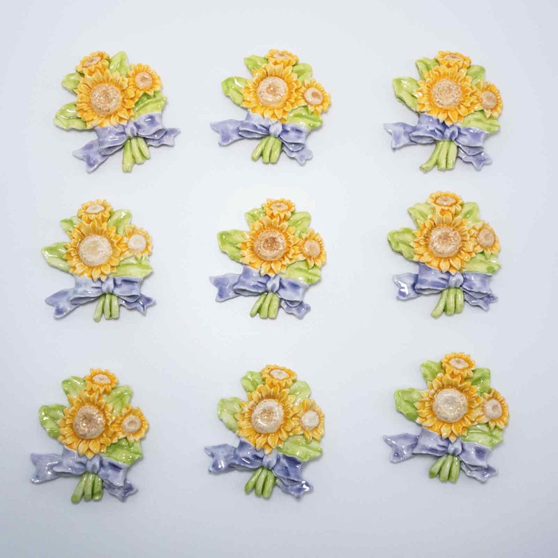 1 Pc Sunshine Sunflower Bouquet Fridge Magnet