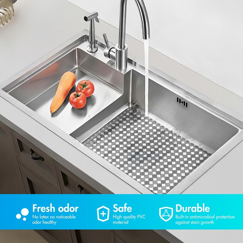 Miawtro Sink Mat, PVC Sink Liner, Cuttable Drying Mat, 30