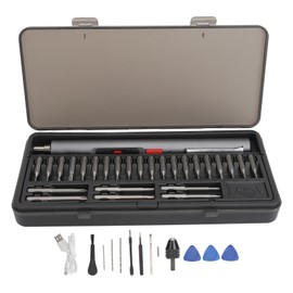 Electric Screwdriver Large Torsion High Accuracy Strong Magnetic Mini Screwdriver with 26 Bits for Watch Camera