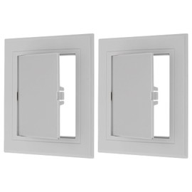 PATIKIL 5x5 inch(125x125mm) Removable Hinged Access Panel, 2 Pcs ABS Plumbing Access Doors Easy Wall Hole Cover for Drywall Plumbing Electrical Cables Wiring, Grey