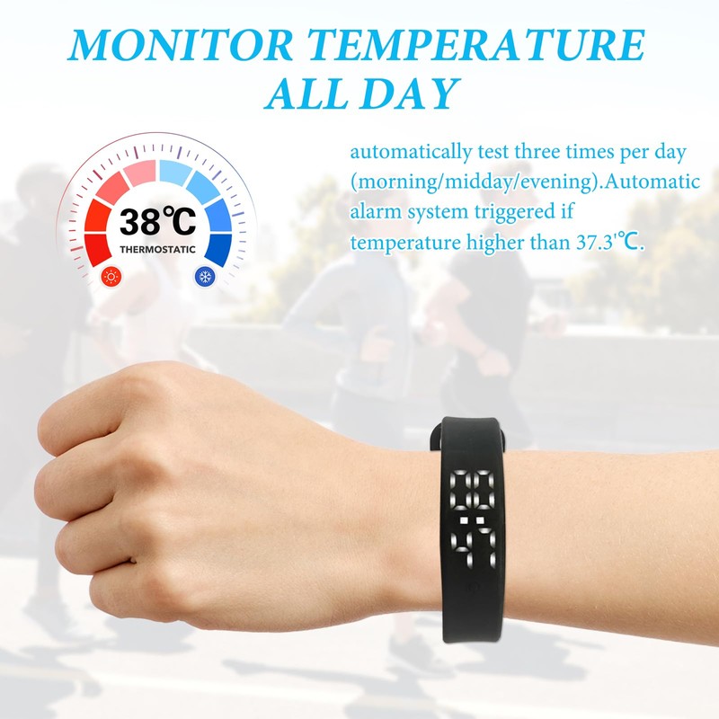 ExcellaElite Vibrating Alarm Wristband Water Proof Silent Alarm Watch 3