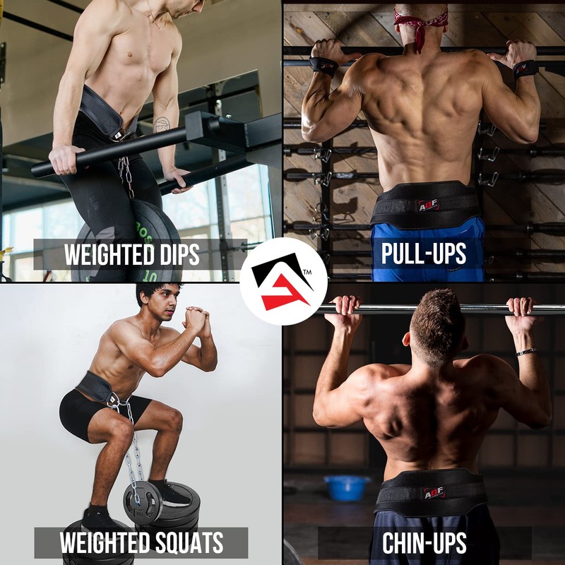 AQF Dipping Belt Body Building Weight Lifting Dip Chain Exercise