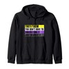 They Them Preferred Pronoun Gender Fluid Nonbinary Flag Hooded Jacket,