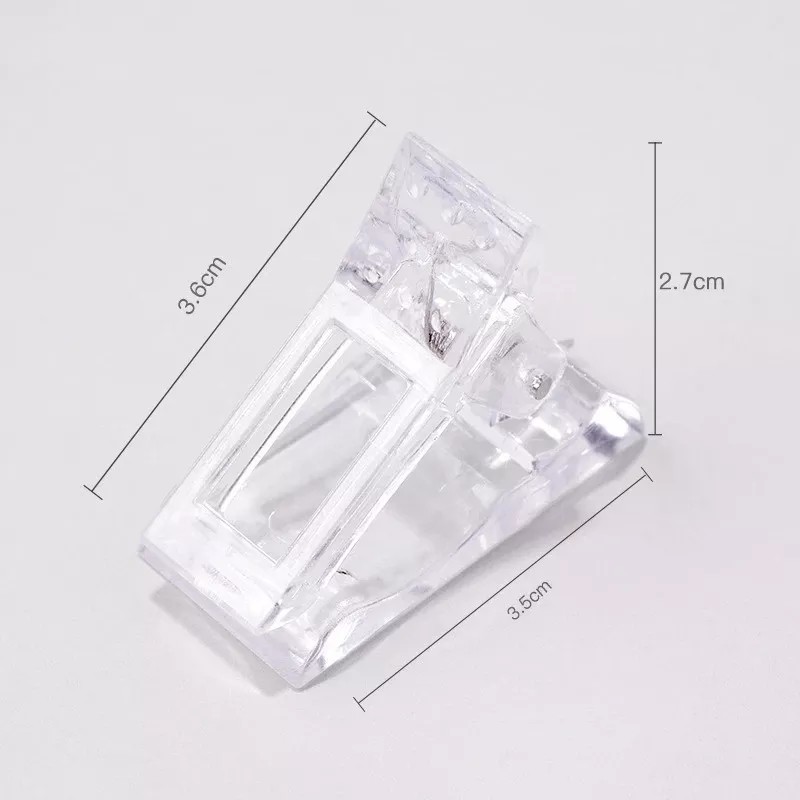 Nail Art 10 Pinza Clip Para Polygel Acrygel Molde Dual