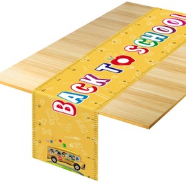 Back to School Table Runner, Ruler Table Runner Back to School Decorations for The Home, Back to School Table Cloth for Classroom Party Decor Size 13’’X72’’ (Ruler Shape)