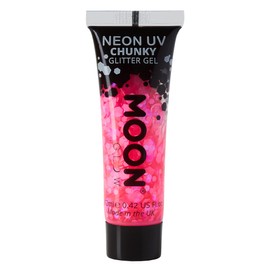 Neon UV Face & Body Chunky Glitter Gel - 12ml - Hot Pink