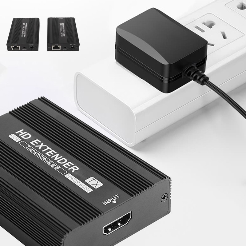 HD Multimedia Interface Extender 656ft 1080P Distortion Free POE Single