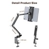 GH03 Tablet Holder with 2 ABS Clamps, Aluminum Long Arm