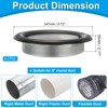 PATIKIL 8 Inch Round Ceiling Diffuser, 2pcs Metal Adjustable Wall
