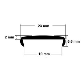 Edging Edge 19 mm Black Soft Edge Bumper Edge Protective Strip Furniture Panel 3 m