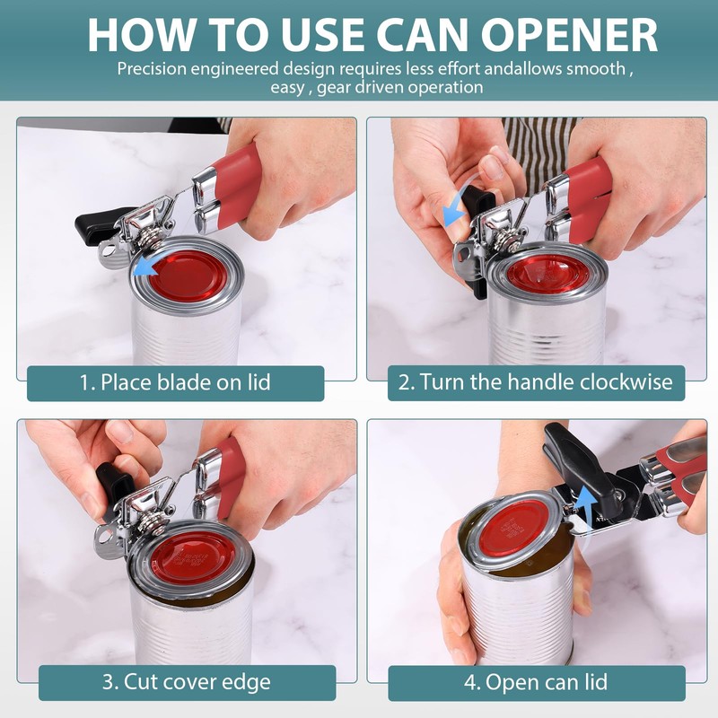 Lychico Can Opener, 3 in 1 Can Opener, Handy Heavy