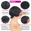 LEOSA Pelucas de Corte Pixie con Flequillo para Mujeres Negras,