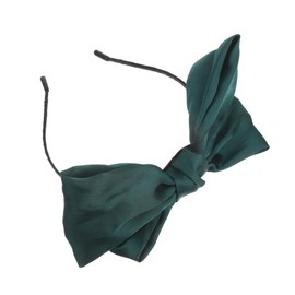 Beavorty Vintage Satin Bow Headband Elegant Ribbon Bowknot Hairband Nonslip Hair Styling Accessory for Women Versatile Decoration for Casual Outings and Parties