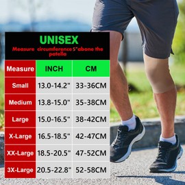 KEKING Orthopedic Brace for Tendinitis, Arthritis, ACL, MCL, Injury Recovery, Meniscus Tear, Knee Pain, Aching Knees, Patellar Tendonitis and Arthritis, Knee Compression Sleeves 2 Pack, Beige S