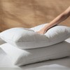 Three Geese White Goose Feather Cotton Pillows Queen Size Set