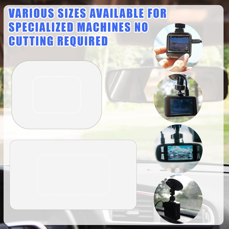 8Pcs Dashcam Windshield Sticker Electrostatic Film Transparent Sticker to Prevent