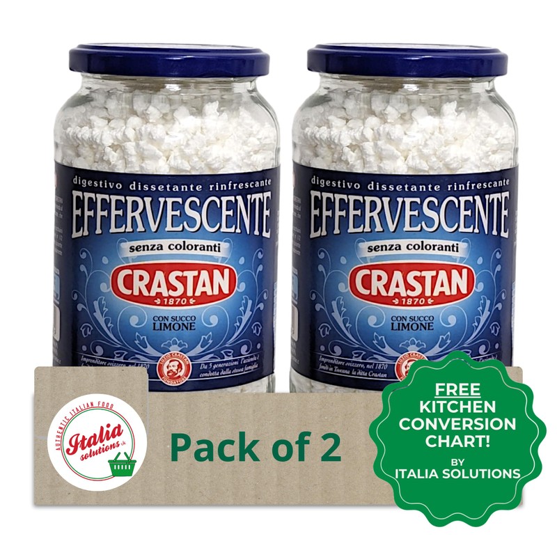 Crastan Effervescent Antacid Fizzy Digestive Lemon Drink 250g - Pack