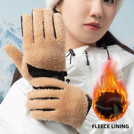 ROCKBROS Winter Gloves Men Women Long Black Windproof Cycling Gloves Touch Screen Thermal Gloves for Running Driving Work