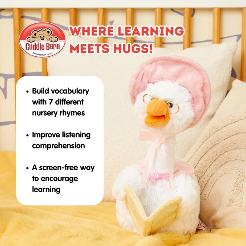 Cuddle Barn – Mother Goose Animated Stuffed Animal Reads Nursery