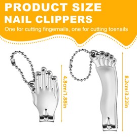 Nagelknipser Set, Premium Edelstahl Fingernagel und Zehennagel Clipper Cutter, Nagelknipser für Hände und Füße Sauber und hygienisch mit Nagelfeile Sharp, Mühelose Edelstahl Nagel Clipper