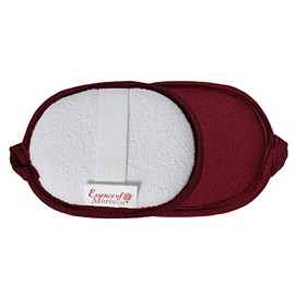Moroccan Exfoliating Kessa Facial Pad for Deep Cleansing and Make Up Removal Reusable Reversible Dual Use as a Cleanser and Exfoliator for Face and Neck (Single Pack)